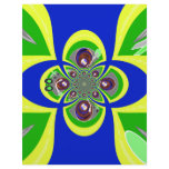 Retro yellow blue turntable design letterhead