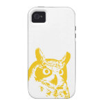 Retro yellow chartreuse owl vintage sketch case iPhone 4/4S cover
