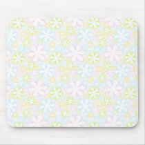retro yellow flowers mousepads
