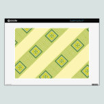 Retro Yellow & Green Striped Pattern skins