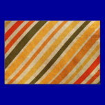RETRO YELLOW ORANGE RED DIRT GREEN STRIPES PATTERN yard signs