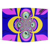 Retro yellow purple turntable design vinyl binders