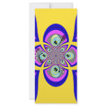 Retro yellow purple turntable design personalized rack card