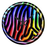 Retro Zebra 1 Clock