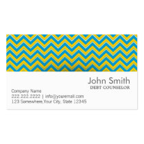 Retro Zigzag Debt Counselor Business Card