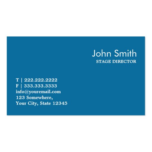 Retro Zigzag Stage Director Business Card (back side)