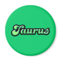 Retro Zodiac Taurus magnets