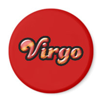 Retro Zodiac Virgo magnets