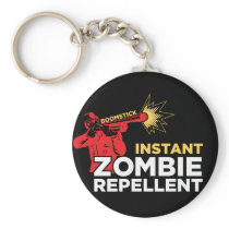 Retro Zombie Survival Horror- Boomstick Repellent Key Chain