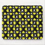 Retroblackyellowheartcutout Mousepad