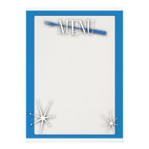 retrodinner menu custom invites