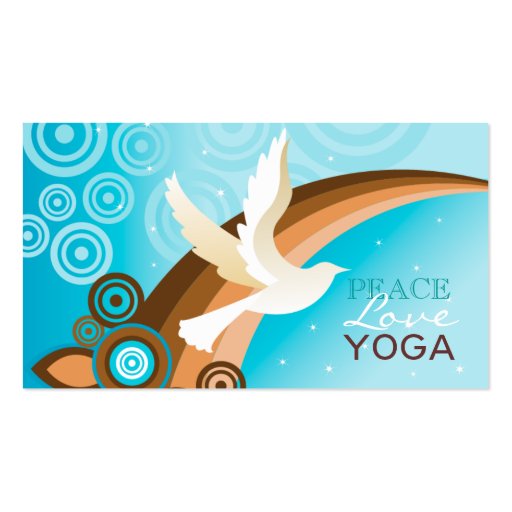 RetroFit - Peace Love Yoga Custom Business Card (front side)