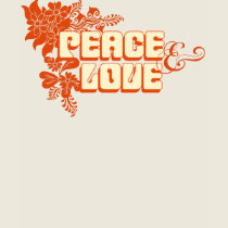 RetroFlowerHippieOrange t-shirts