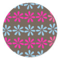 retroflowerprint stickers by jenniekurono retroflowerprint stickers