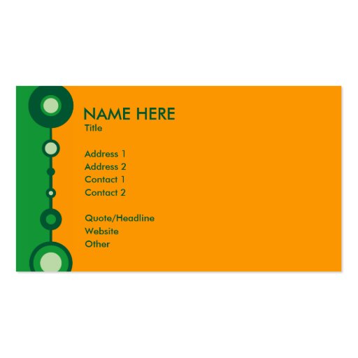 retrOs Business Cards (front side)