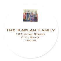 Return Address 1.5" Envelope Seal Benjamin Eric Sticker