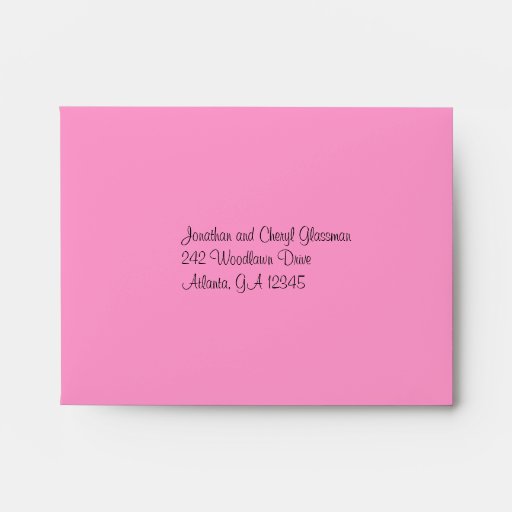 Return Address Envelope for RSVP Card Zazzle