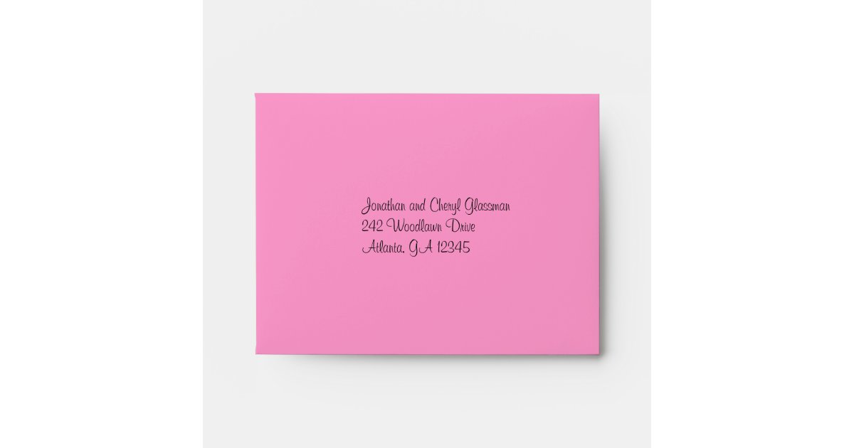 Return Address Envelope for RSVP Card Zazzle