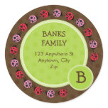RETURN ADDRESS LABEL :: ladybird circle 2 Sticker
