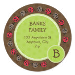 RETURN ADDRESS LABEL :: ladybird circle 3 Round Stickers