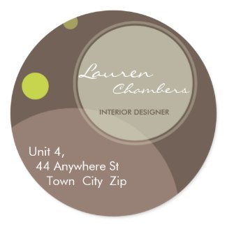 RETURN ADDRESS LABEL :: large dots 7 sticker