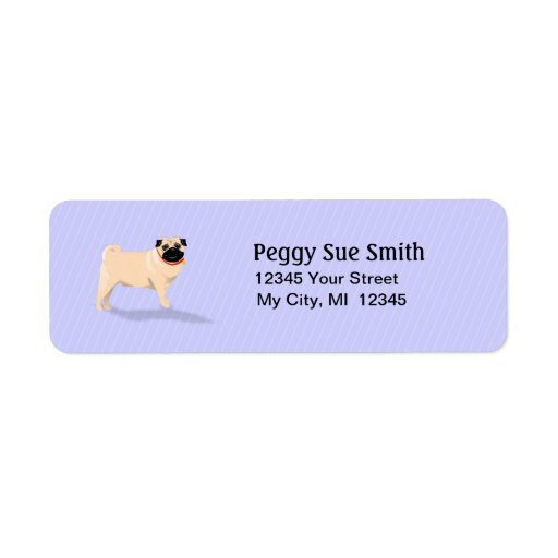 pug address labels return address label pug light blue zazzle pug address labels return address label pug light blue zazzle