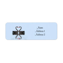 Return Address Label Romancing Swans Wedding Set