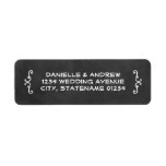 Return Address Labels | Black Chalkboard Style