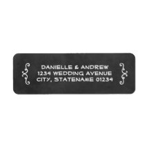 Return Address Labels | Black Chalkboard Style