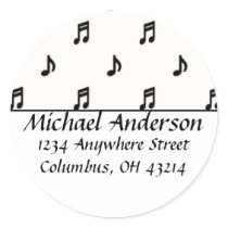 Return Address Labels :: Black Music Notes stickers by mrssocolov2 Return Address Labels :: Black Music Notes stickers