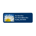 Return Address Labels Blue Sky White Daisy Floral