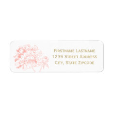 Return Address Labels | Coral Peony Design