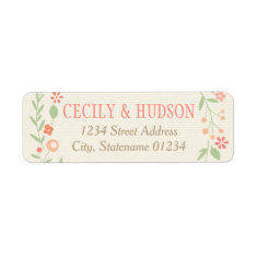 Return Address Labels | Country Florals Pink Custom Return Address Label