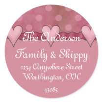 Return Address Labels :: Whimiscal Hearts/Dots stickers