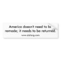 Return America Bumper bumper stickers