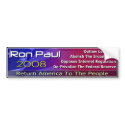Return America To The People bumper stickers