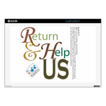 Return and Help us 17" Laptop Skins