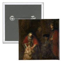 Return of the Prodigal Son, c.1668-69 Pinback Button