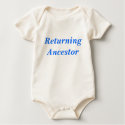 returning ancestor onesie t-shirts