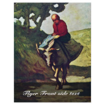 Returning Home From The Market,  By Daumier Honoré Flyer Design
