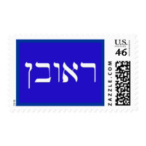 reuben white on blue stamps