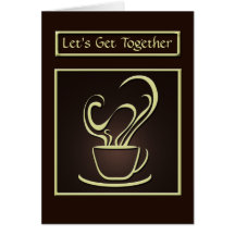 Reunamos la tarjeta de felicitación del café