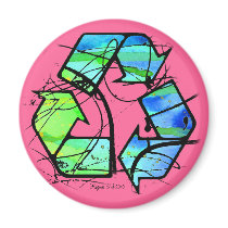 Reuse, Reduce, Recycle Earth Day Gifts Refrigerator Magnets
