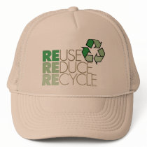 Reuse, Reduce , Recycle Eco Hat by UTeezGoGreen Reuse, Reduce , Recycle Eco Hat