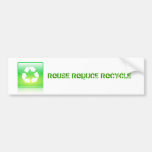 Reuse Reduce Recycle Icon Sticker Bumper Sticker