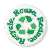 Reuse Reduce Recycle magnets