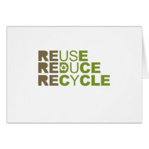 Reuse Reduce Recycle T-shirt Greeting Card