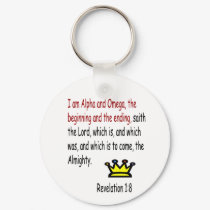 Revelation 1:8 key chain keychains