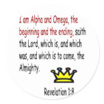 Revelation 1:8 stickers