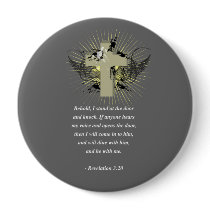 REVELATIONS 3:20 Bible Verse Button